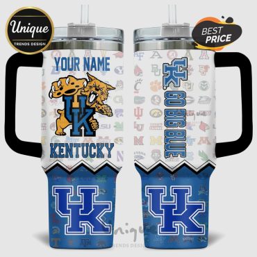Kentucky Wildcats NCAA Basketball Go Big Blue Personalized 40oz Tumbler