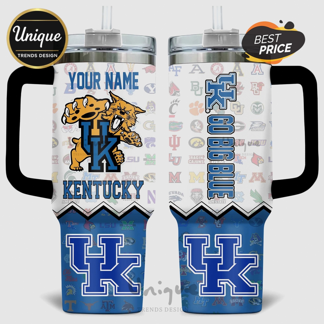 Kentucky Wildcats NCAA Basketball Go Big Blue Personalized 40oz Tumbler Kentucky Wildcats NCAA Basketball Go Big Blue Personalized 40oz Tumbler