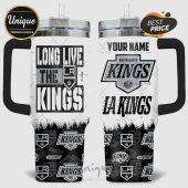 LA Kings themed tumbler with 'Long Live The Kings' and customizable name.!