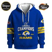 Blue zip-up hoodie with 