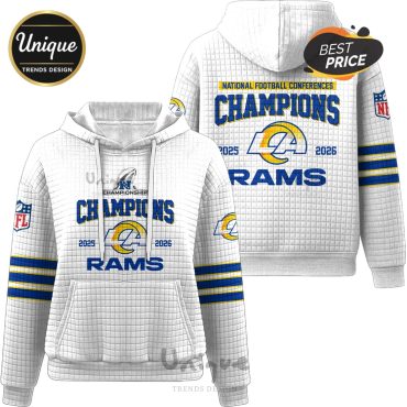 Los Angeles Rams 2025-2026 NFL Football Zip Waffle Hoodie