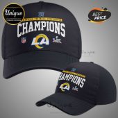 Black cap with 'Champions' 'LA' and Super Bowl LVI text/logos.!