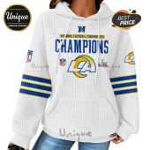 Los Angeles Rams Super Bowl Champions 2026 Zip Waffle Hoodie