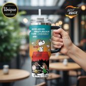 Miami Dolphins Snoopy Bud Light 40oz Tumbler - Personalized with your name!