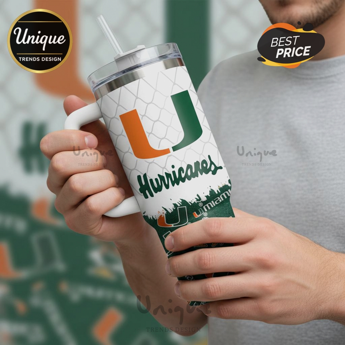 Miami Hurricanes Basketball Personalized 40oz Tumbler Miami Hurricanes Basketball Personalized 40oz Tumbler