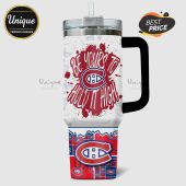 Montreal Canadiens hockey team logo tumbler with 'Be Yours to Hold it High' text.!