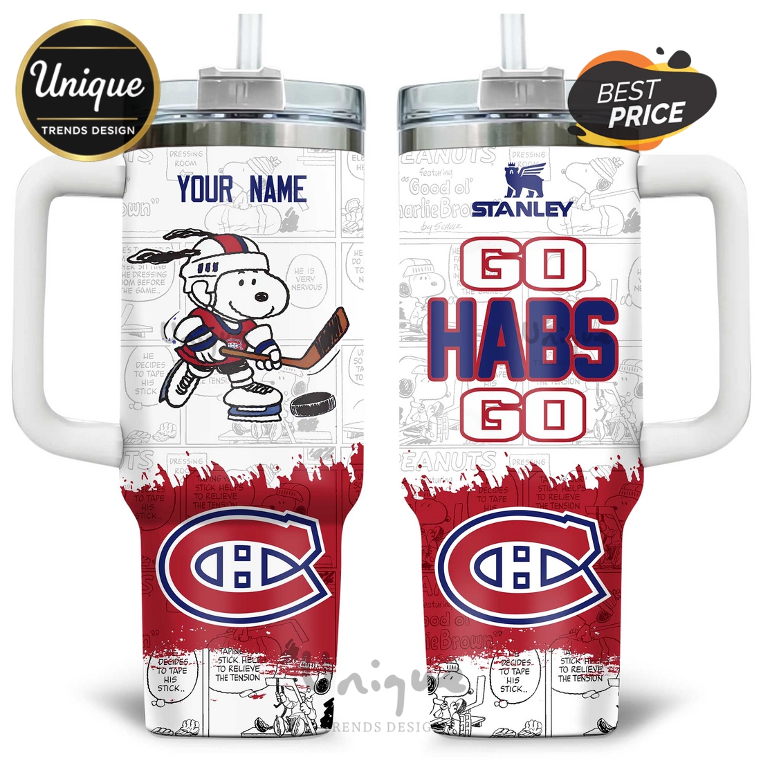 Montreal Canadiens Snoopy Good Ol’ Charlie Brown Stanley Tumbler Montreal Canadiens Snoopy Good Ol’ Charlie Brown Stanley Tumbler