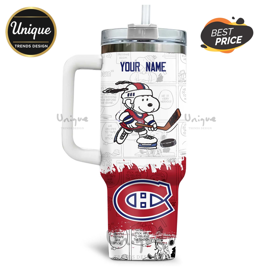 Montreal Canadiens Snoopy Good Ol’ Charlie Brown Stanley Tumbler Montreal Canadiens Snoopy Good Ol’ Charlie Brown Stanley Tumbler
