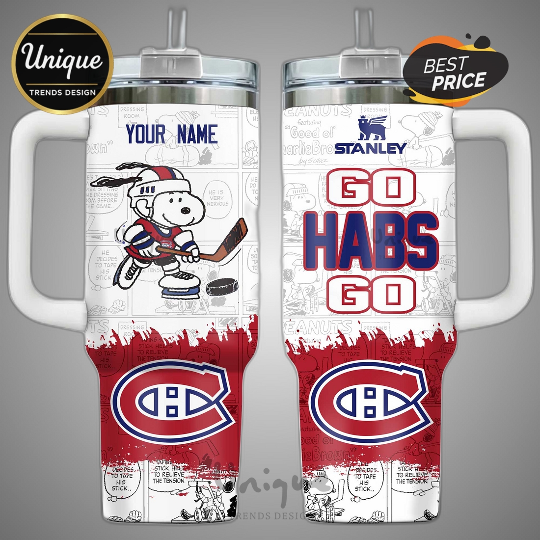 Montreal Canadiens Snoopy Good Ol’ Charlie Brown Stanley Tumbler Montreal Canadiens Snoopy Good Ol’ Charlie Brown Stanley Tumbler