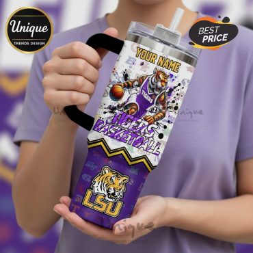 NCAA LSU Tigers Basketball Geaux Tigers Personalized 40oz Tumbler