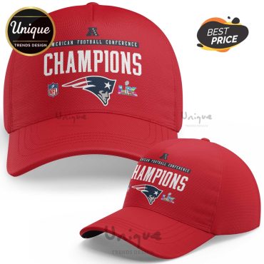 New England Patriots AFC Champions Super Bowl Graphic Red Cap
