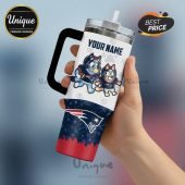 New England Patriots Bluey Dog Fan 40oz Stainless Steel Tumbler