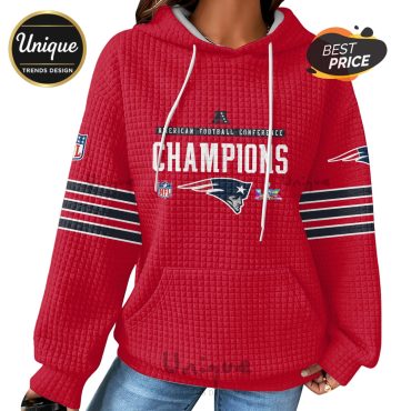 New England Patriots Champions American Football Waffle Hoodie