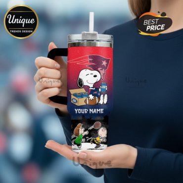 New England Patriots Snoopy Bud Light Personalized Tumbler