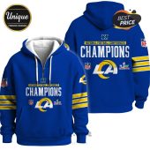 Blue hoodie with LA Rams