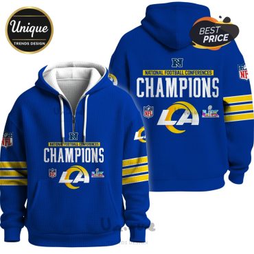 NFC Champions Los Angeles Rams Super Bowl LX Zip Waffle Hoodie