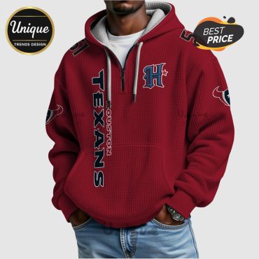 NFL Houston Texans Anderson Jr. 51 Waffle Quarter-Zip Hoodie