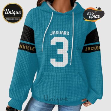 NFL Jacksonville Jaguars  3 Jakobi Meyers Waffle Pullover Hoodie
