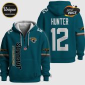 Jacksonville Jaguars Hunter 12 hoodie, teal with team logo and player name/number.!