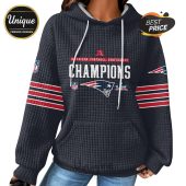 American Football Conference Champions hoodie with Patriots logo and NFL logos on sleeves.!