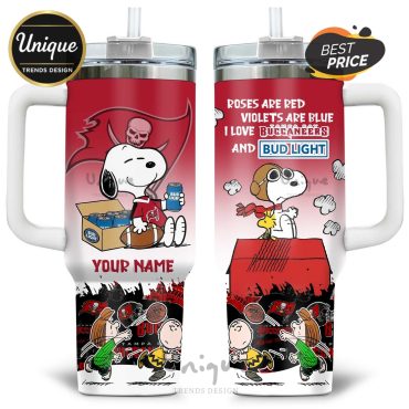 NFL Tampa Bay Buccaneers Snoopy and Woodstock Tumbler