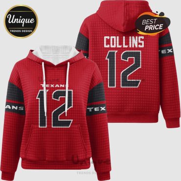 Nico Collins  12 Houston Texans NFL Waffle Knit Hoodie
