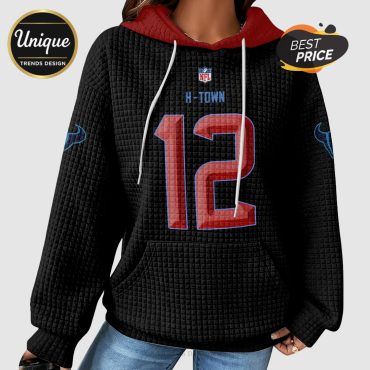 Nico Collins Houston Texans  12 Waffle Texture NFL Hoodie