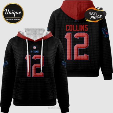 Nico Collins Houston Texans  12 Waffle Texture NFL Hoodie
