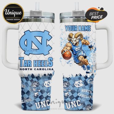 North Carolina Tar Heels NCAA Basketball Personalized 40oz Tumbler