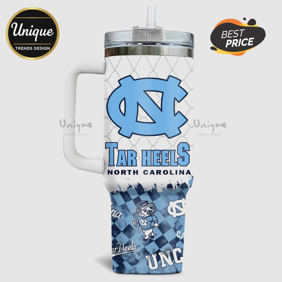 North Carolina Tar Heels NCAA Basketball Personalized 40oz Tumbler North Carolina Tar Heels NCAA Basketball Personalized 40oz Tumbler