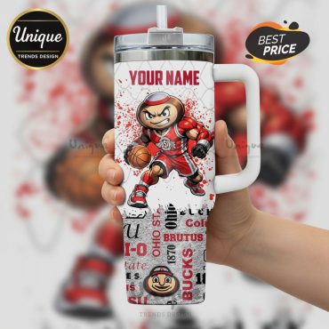 Ohio State Buckeyes Basketball Personalized 40oz Tumbler
