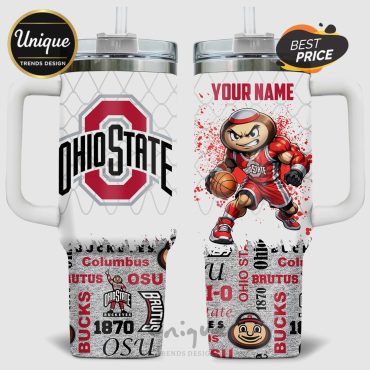 Ohio State Buckeyes Basketball Personalized 40oz Tumbler