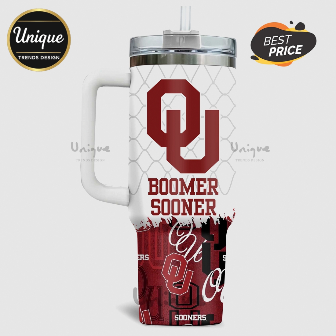 Oklahoma Sooners Basketball Mascot 40oz Tumbler Oklahoma Sooners Basketball Mascot 40oz Tumbler