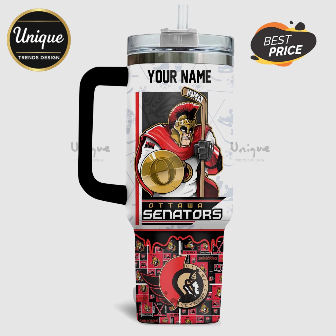 Ottawa Senators United In Red 40oz Stanley Style Tumbler Ottawa Senators United In Red 40oz Stanley Style Tumbler