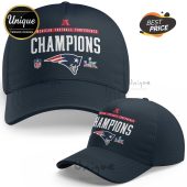 American Football Conference Champions hat featuring the New England Patriots logo and Super Bowl logo.!