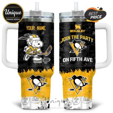 Peanuts Pittsburgh Penguins Stanley Cup Personalized Tumbler