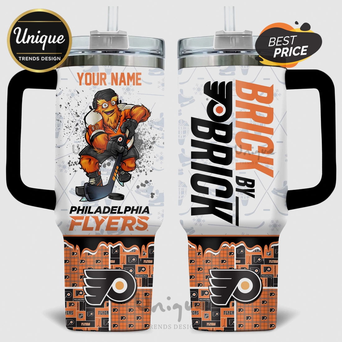 Philadelphia Flyers Gritty Mascot Brick By Brick 40oz Tumbler Philadelphia Flyers Gritty Mascot Brick By Brick 40oz Tumbler