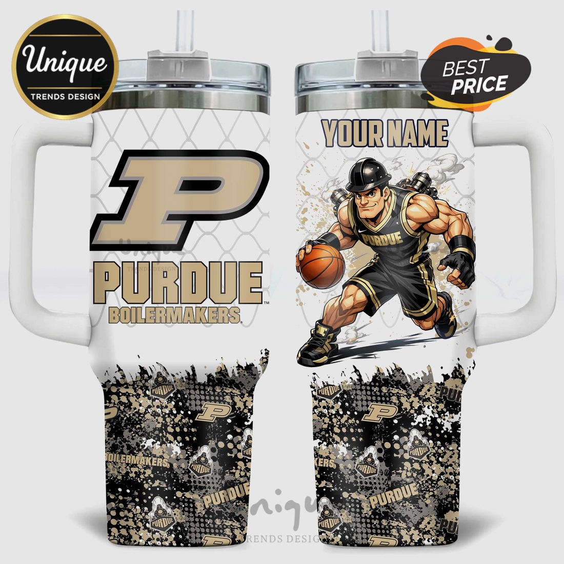 Purdue Boilermakers NCAA Basketball Personalized 40oz Tumbler Purdue Boilermakers NCAA Basketball Personalized 40oz Tumbler