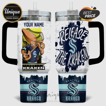 Release The Kraken Seattle NHL Hockey 40oz Tumbler