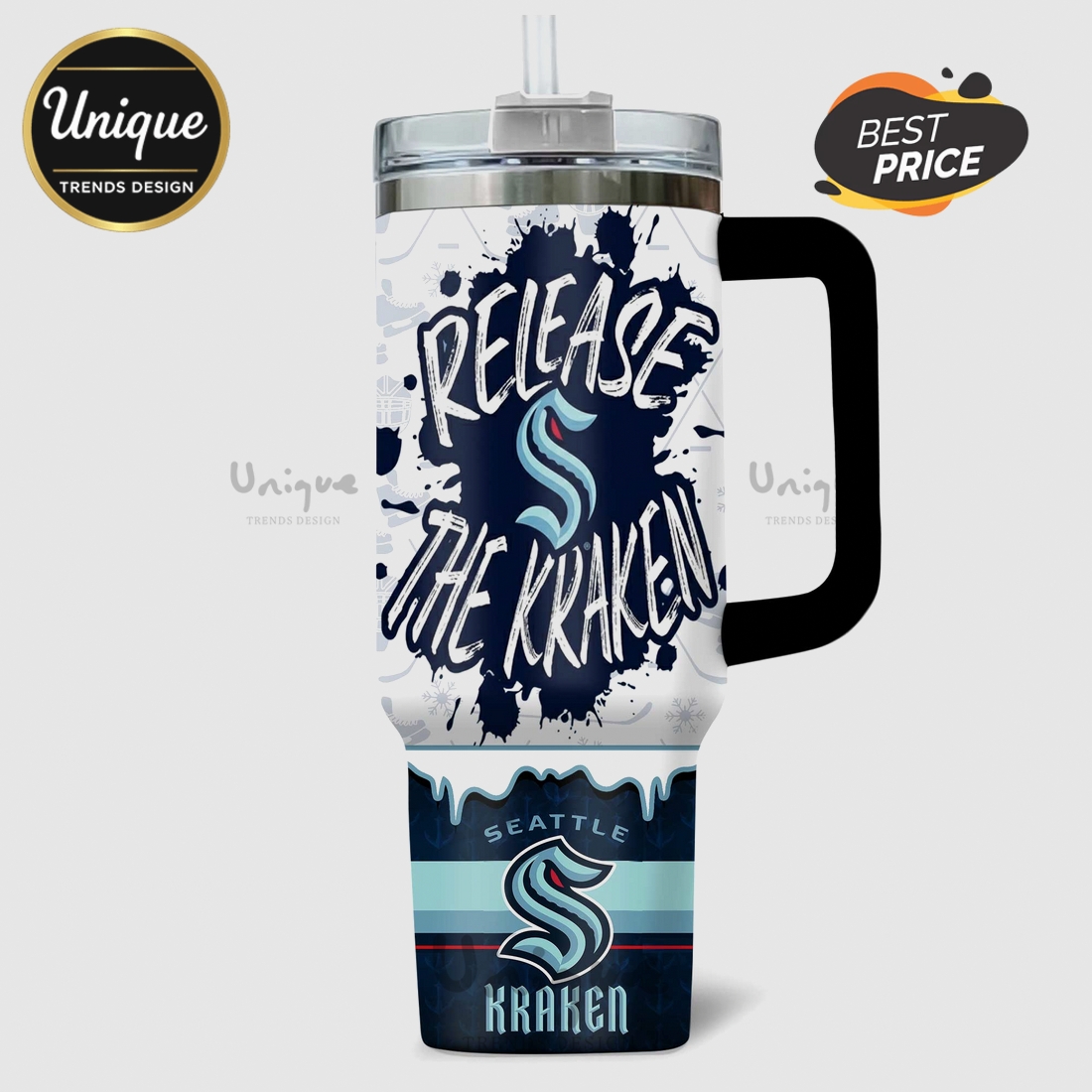 Release The Kraken Seattle NHL Hockey 40oz Tumbler Release The Kraken Seattle NHL Hockey 40oz Tumbler