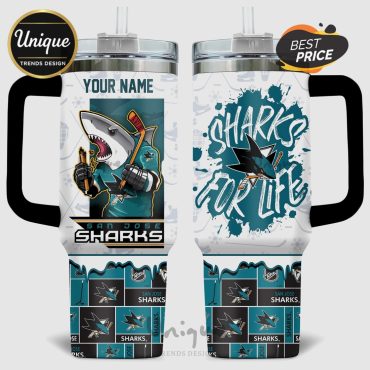 San Jose Sharks For Life 40oz NHL Team Tumbler