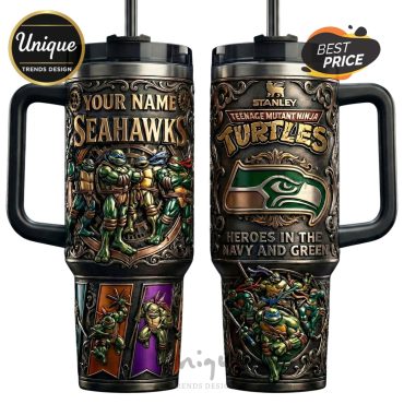 Seahawks Teenage Mutant Ninja Turtles Heroes In The Navy And Green Tumbler
