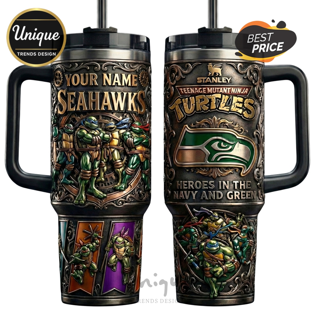 Seahawks Teenage Mutant Ninja Turtles Heroes In The Navy And Green Tumbler Seahawks Teenage Mutant Ninja Turtles Heroes In The Navy And Green Tumbler