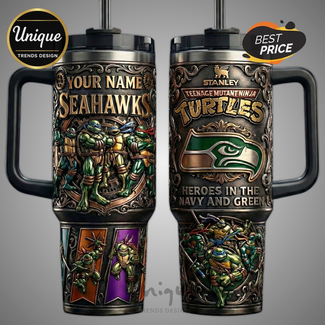 Seahawks Teenage Mutant Ninja Turtles Heroes In The Navy And Green Tumbler Seahawks Teenage Mutant Ninja Turtles Heroes In The Navy And Green Tumbler