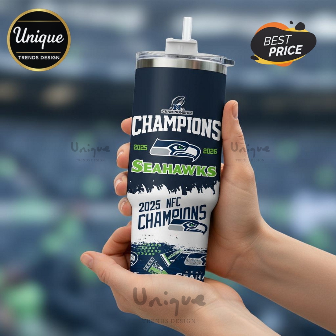 Seattle Seahawks 2025-2026 Champions Personalized Tumbler Seattle Seahawks 2025-2026 Champions Personalized Tumbler