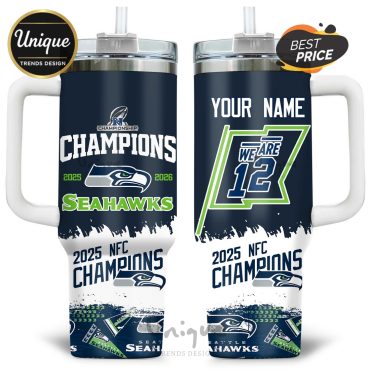 Seattle Seahawks 2025-2026 Champions Personalized Tumbler