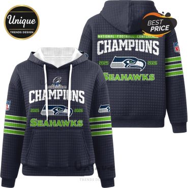 Seattle Seahawks Champions 2025-2026 NFL Apparel Waffle Hoodie