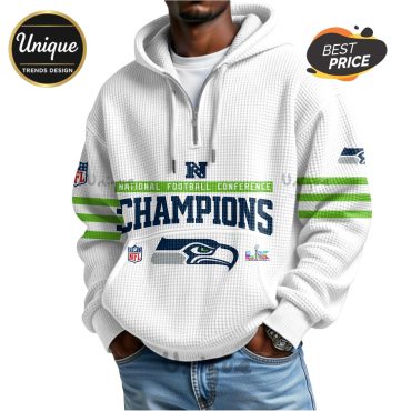 Seattle Seahawks National Football Champions Zip Waffle Hoodie