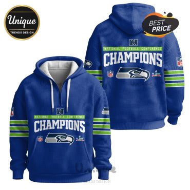 Seattle Seahawks National Football Conference Zip Waffle Hoodie