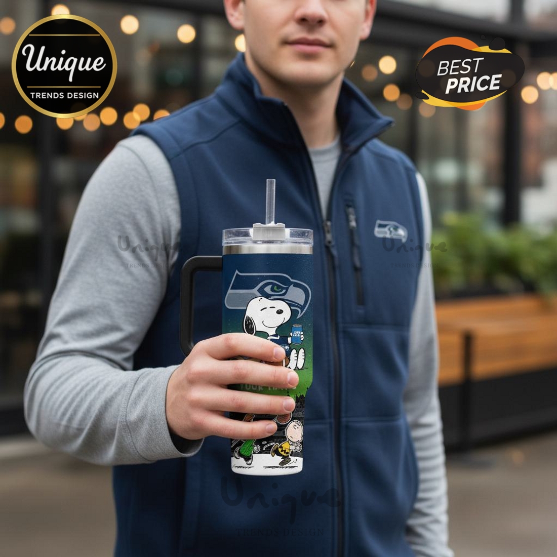 Seattle Seahawks Snoopy Bud Light Personalized Tumbler Seattle Seahawks Snoopy Bud Light Personalized Tumbler